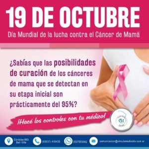 19 de Octubre – Día Mundial de la lucha contra el Cáncer de Mama