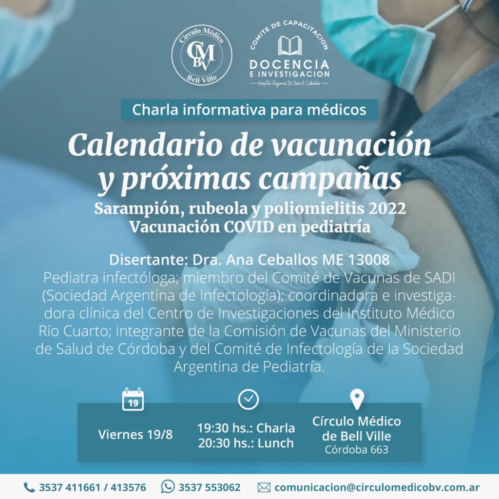 Calendario de Vacunación y Próximas Campañas.